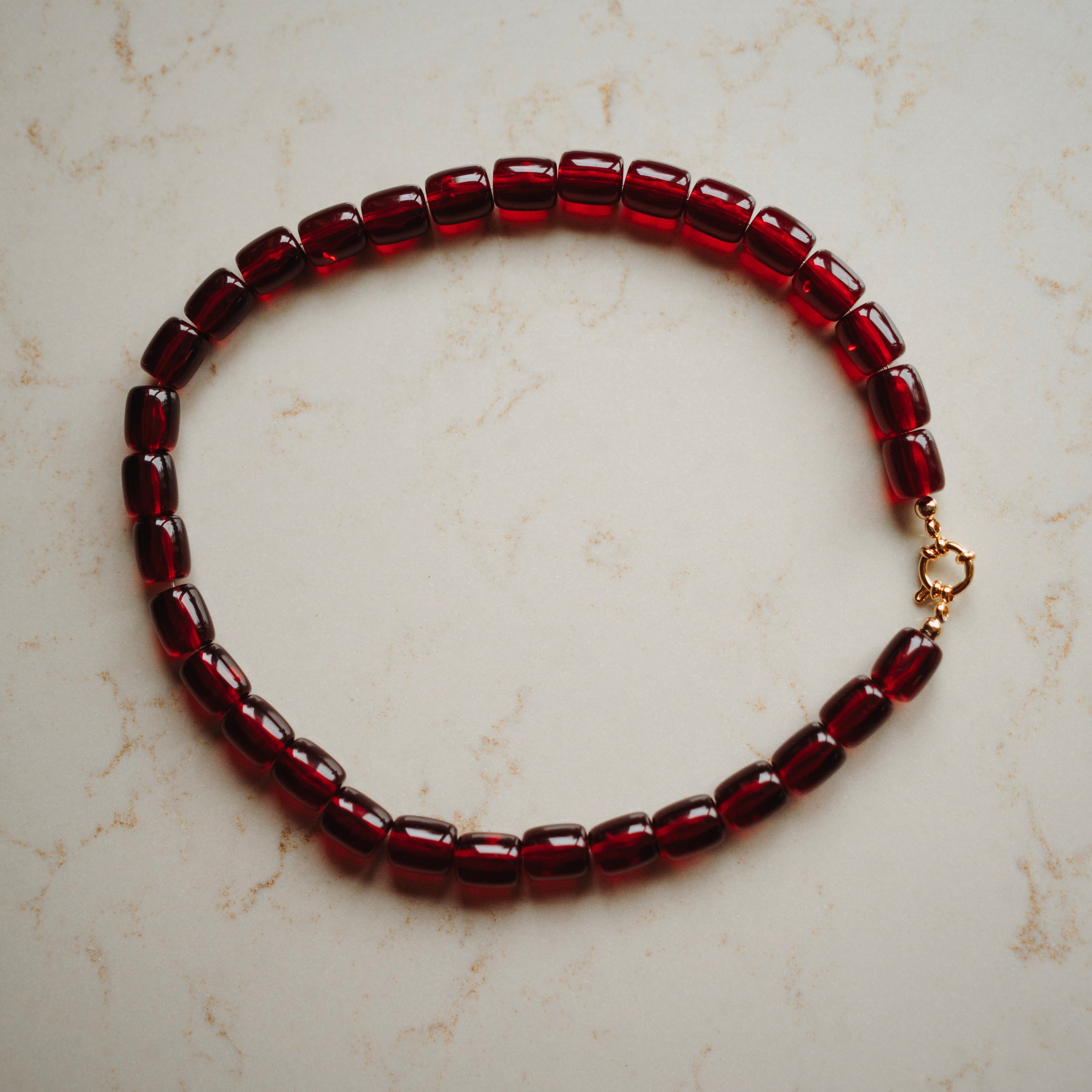 Collier Bep - Tube Wijnrood