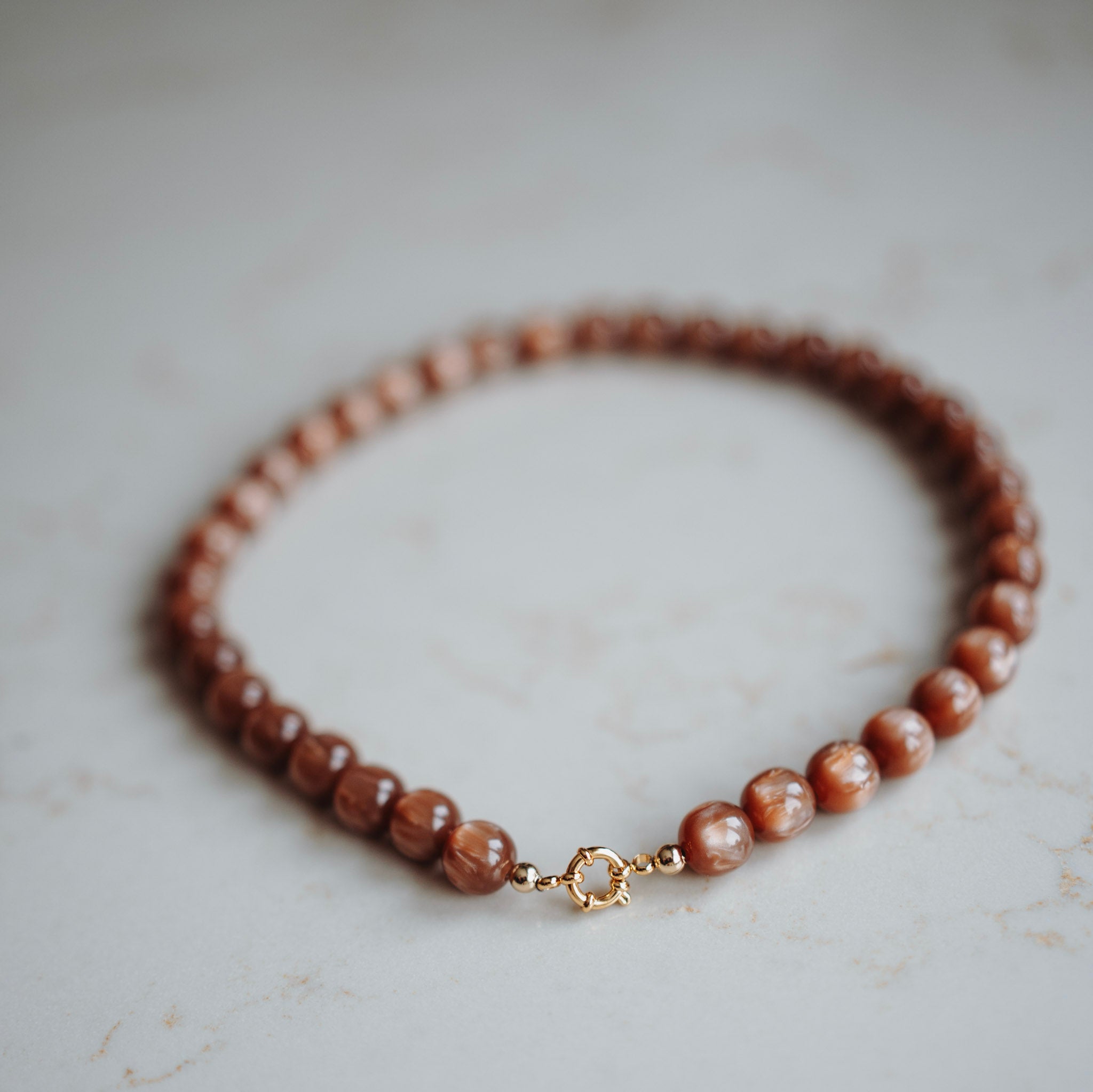 Collier Amy - bruin rond