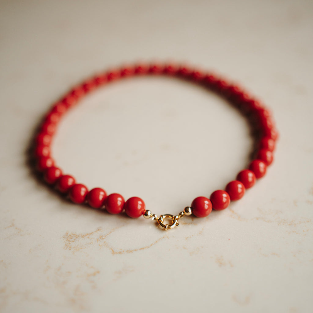 Collier Lotje - Rond Rood