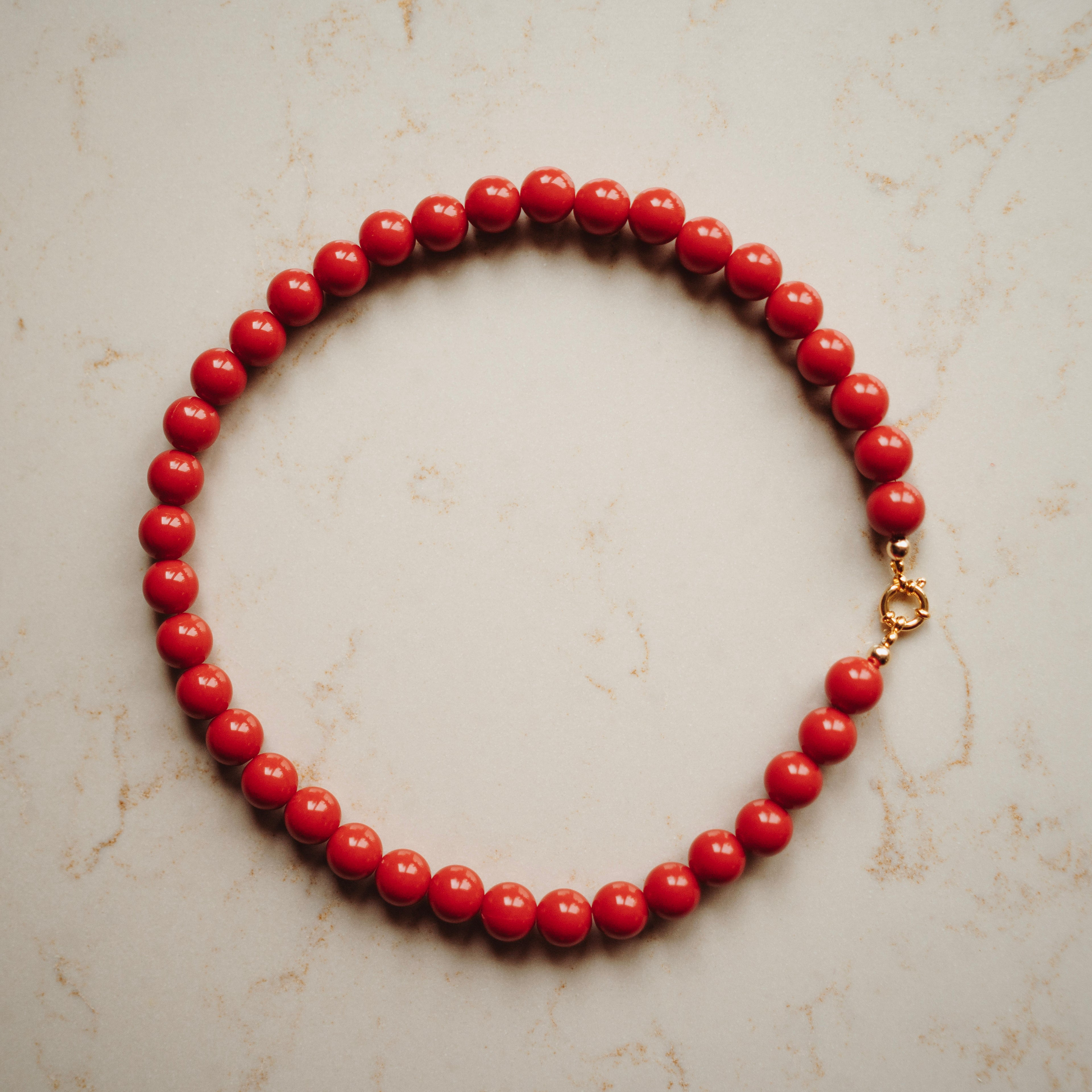Collier Lotje - Rond Rood
