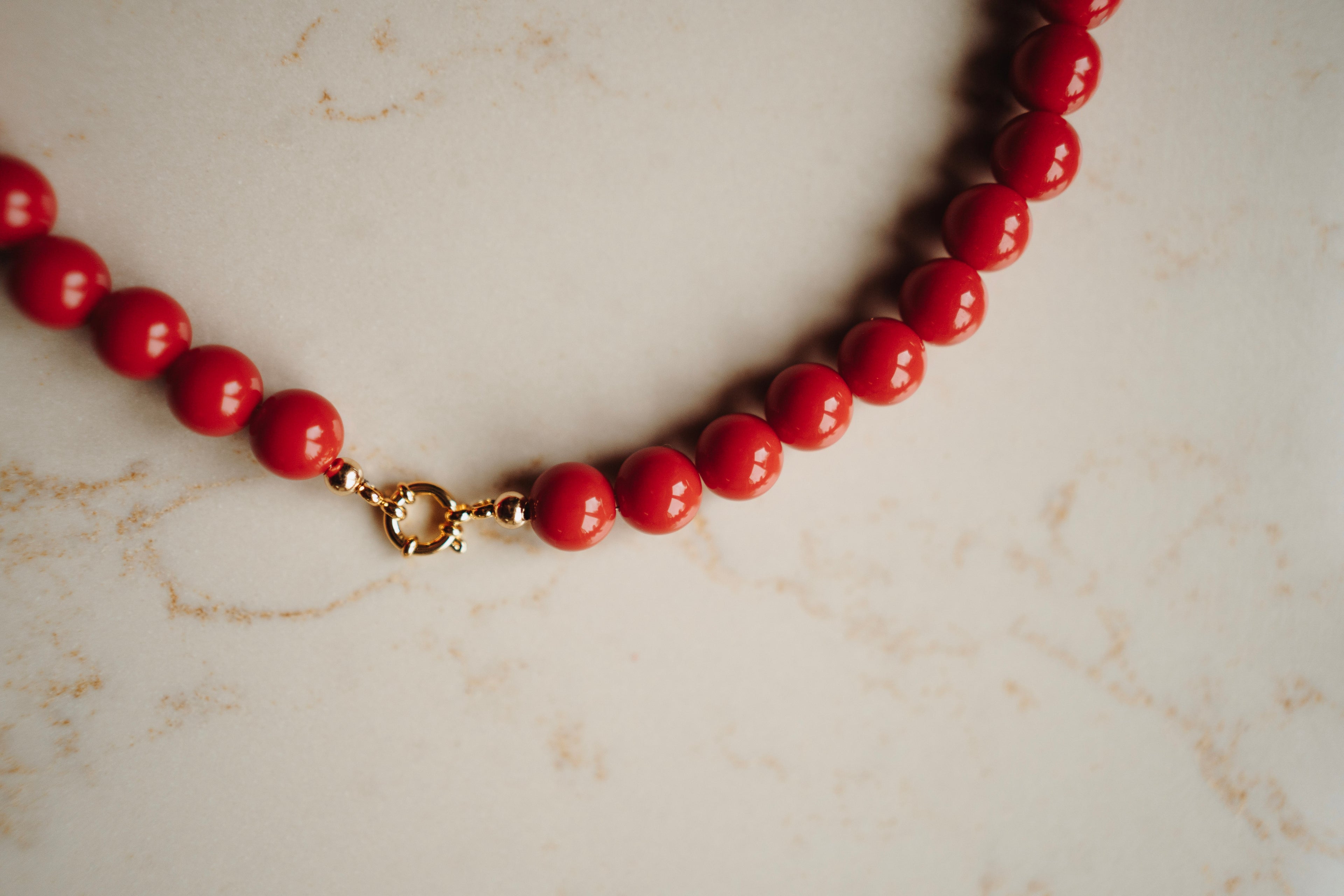 Collier Lotje - Rond Rood