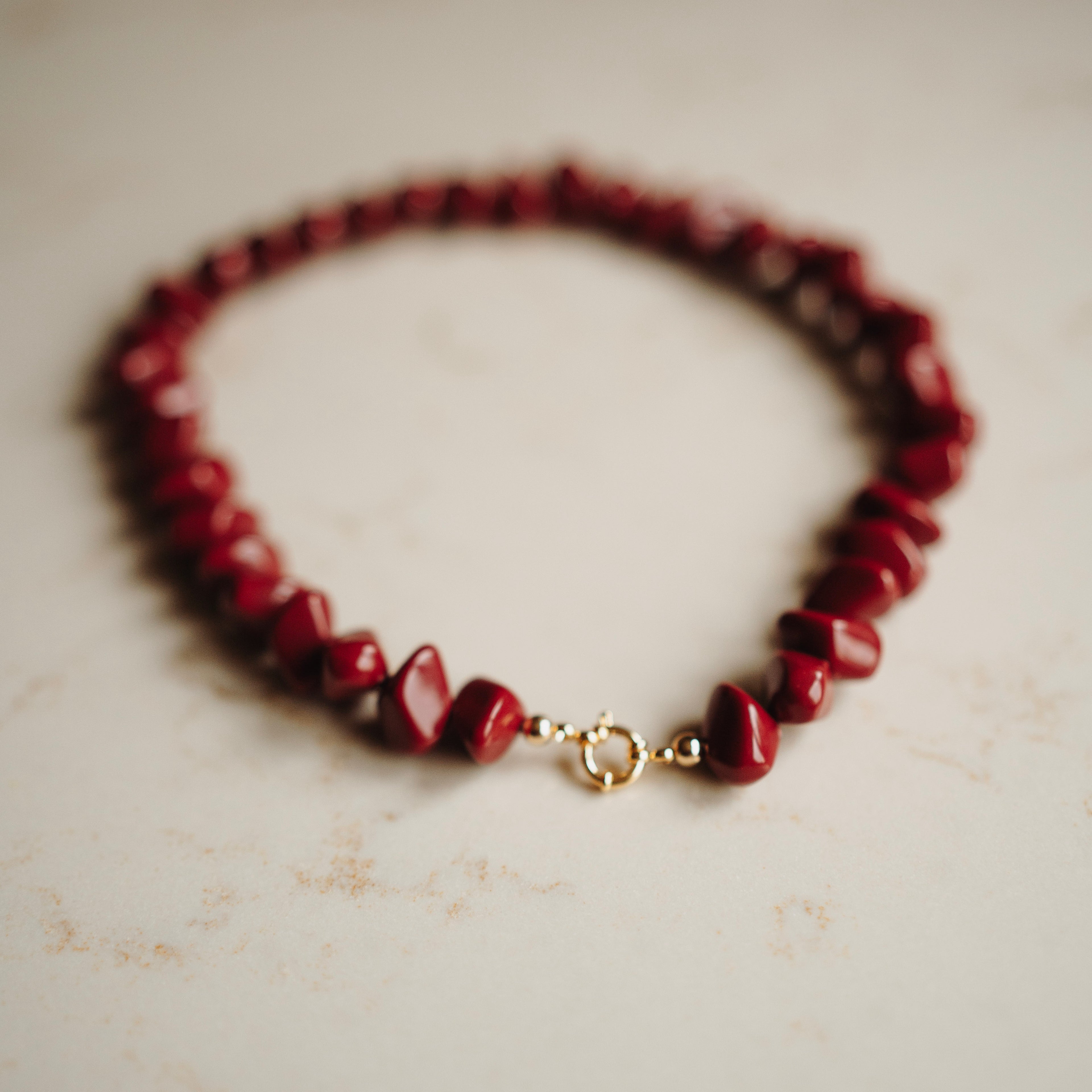 Collier Fiep - Pebble Wijnrood
