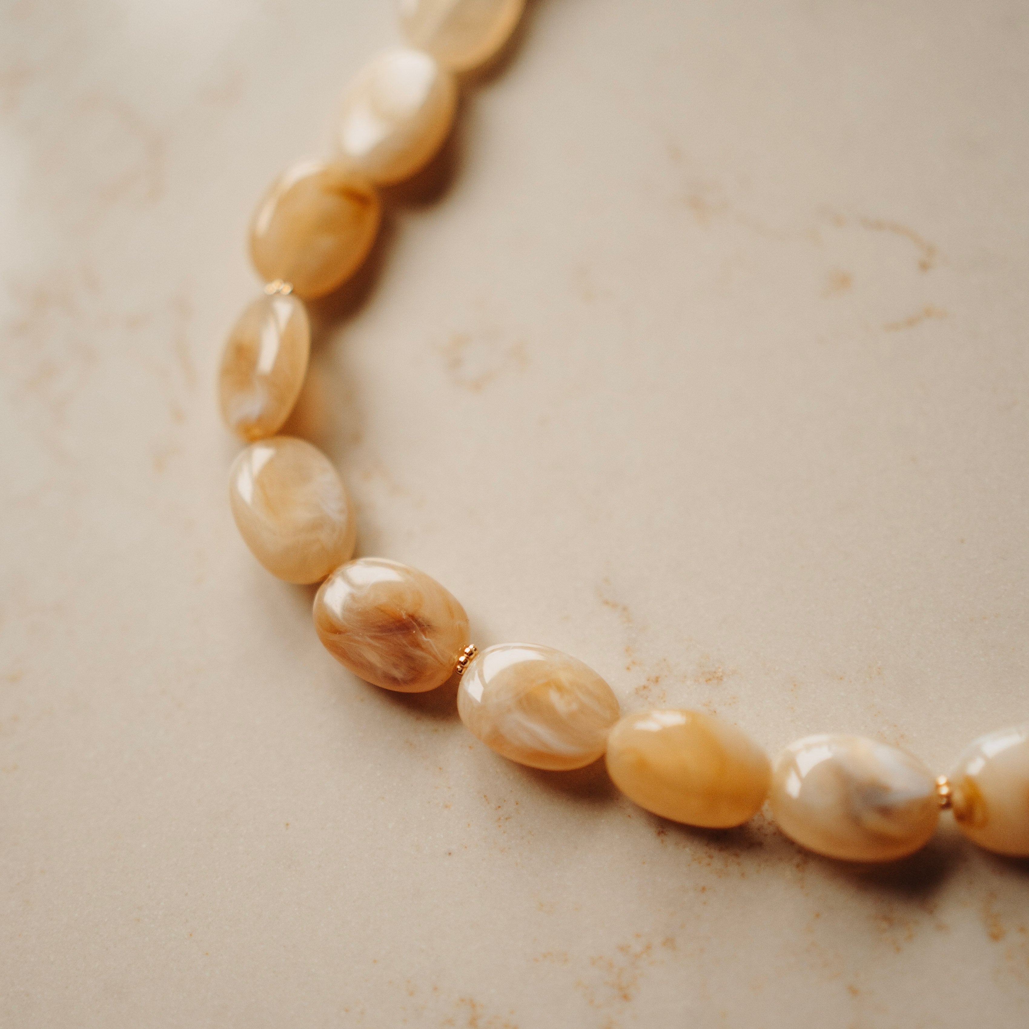 Collier Pippa - Ovaal Gember Flowery