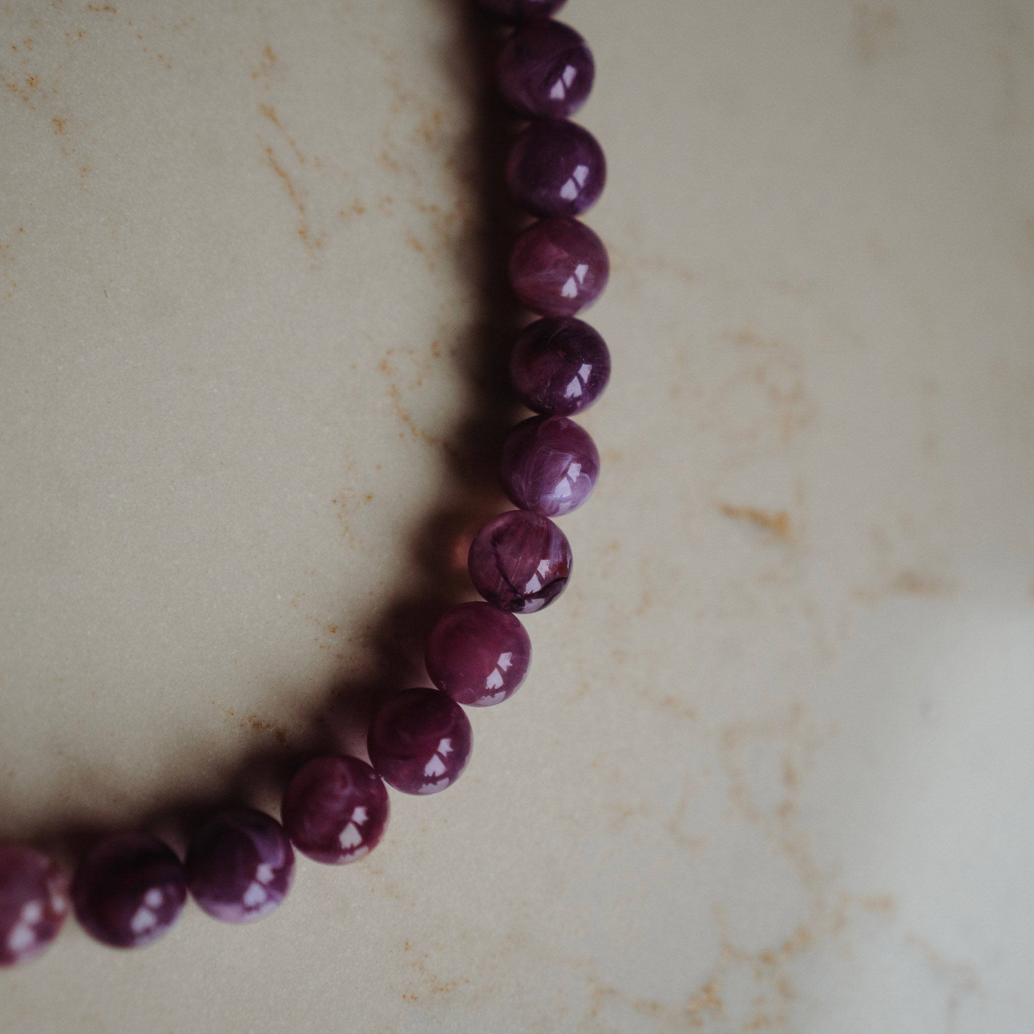 Collier Lotje – Rond Paars