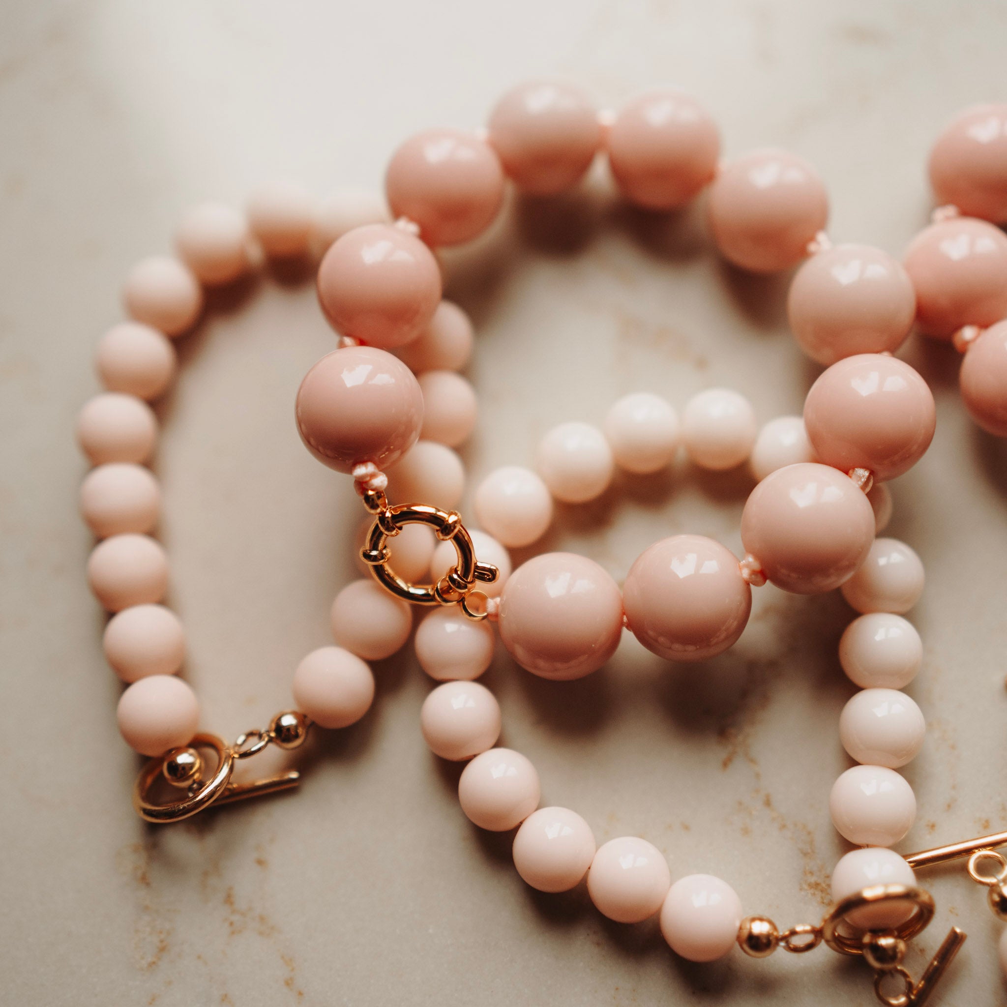Armband Maan - Nude mat