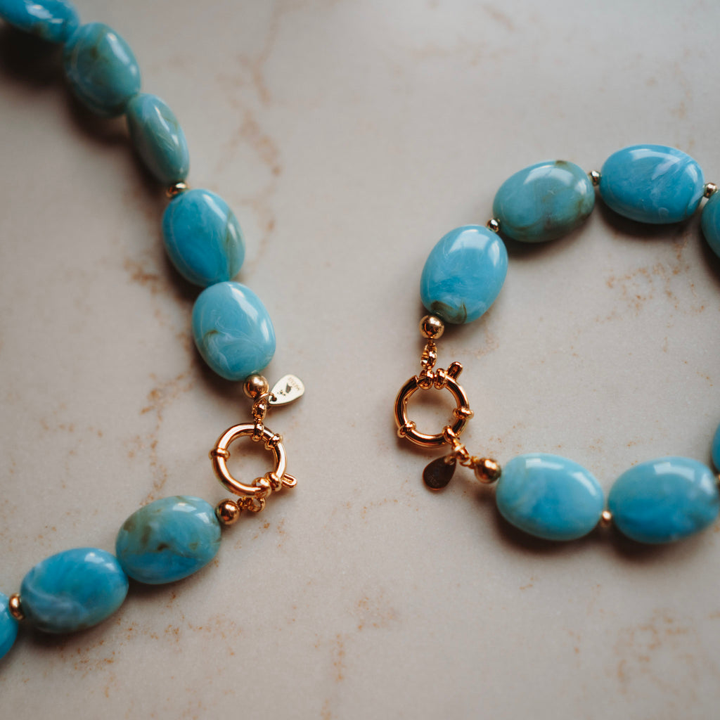 Collier Pippa - Ovaal Blaauw