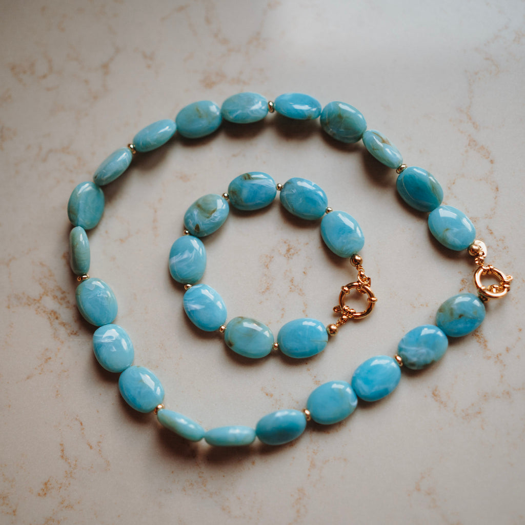 Collier Pippa - Ovaal Blaauw