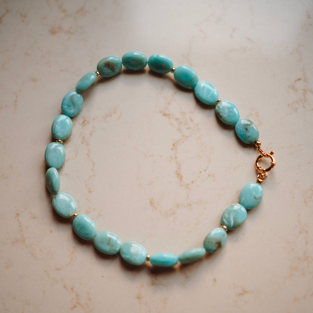 Collier Pippa - Ovaal Blaauw