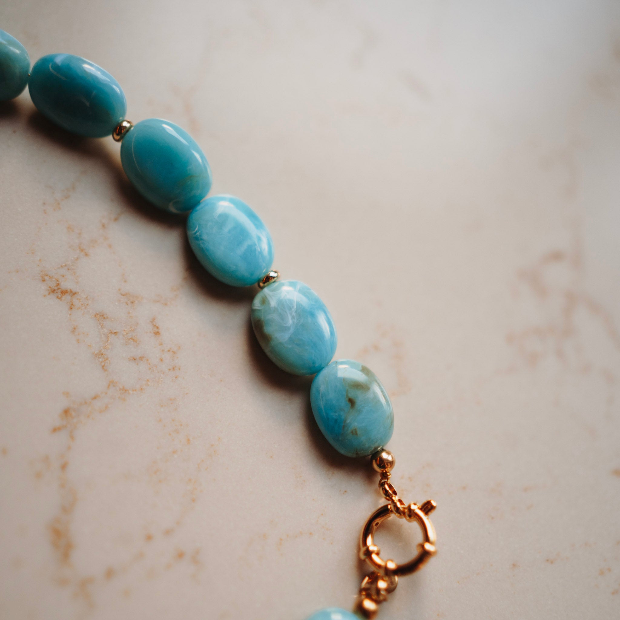 Collier Pippa - Ovaal Blaauw