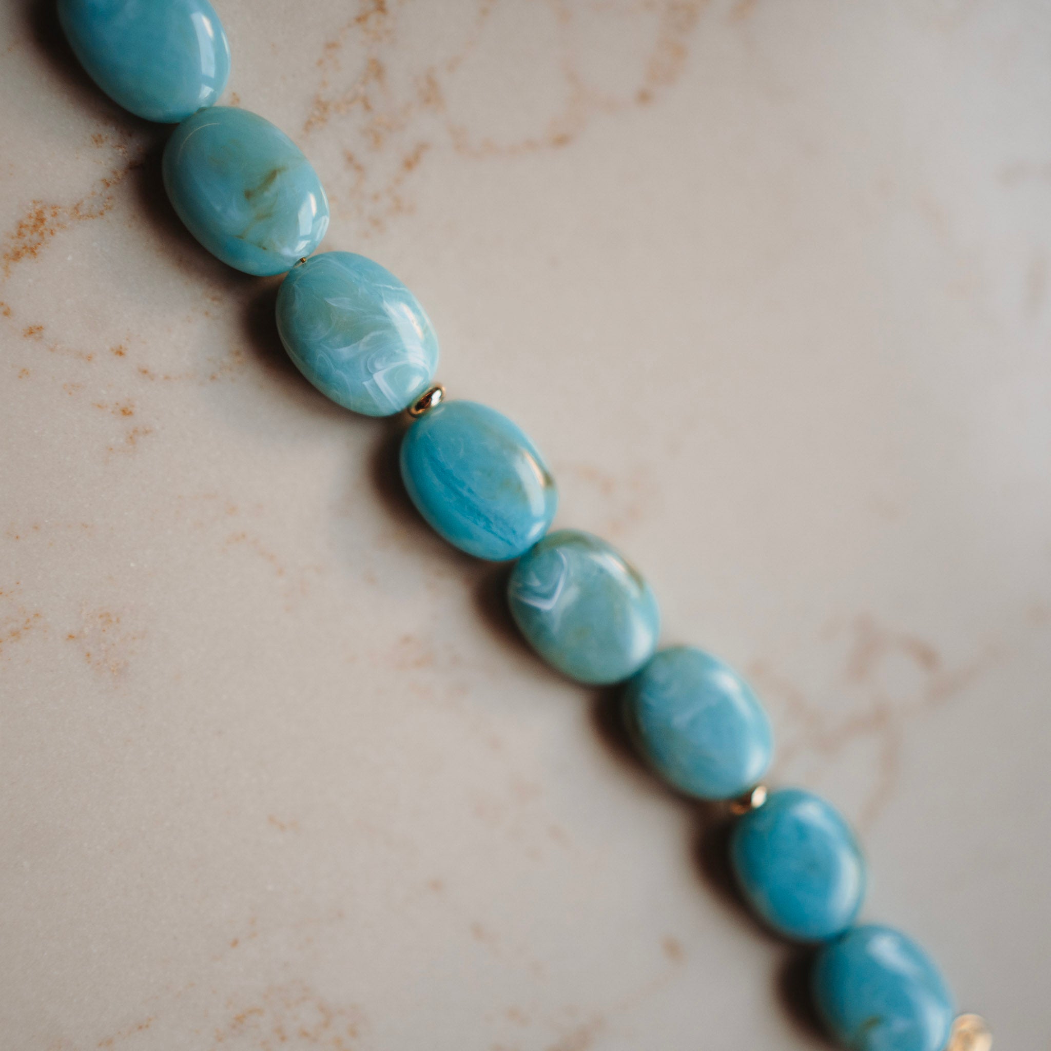 Collier Pippa - Ovaal Blaauw