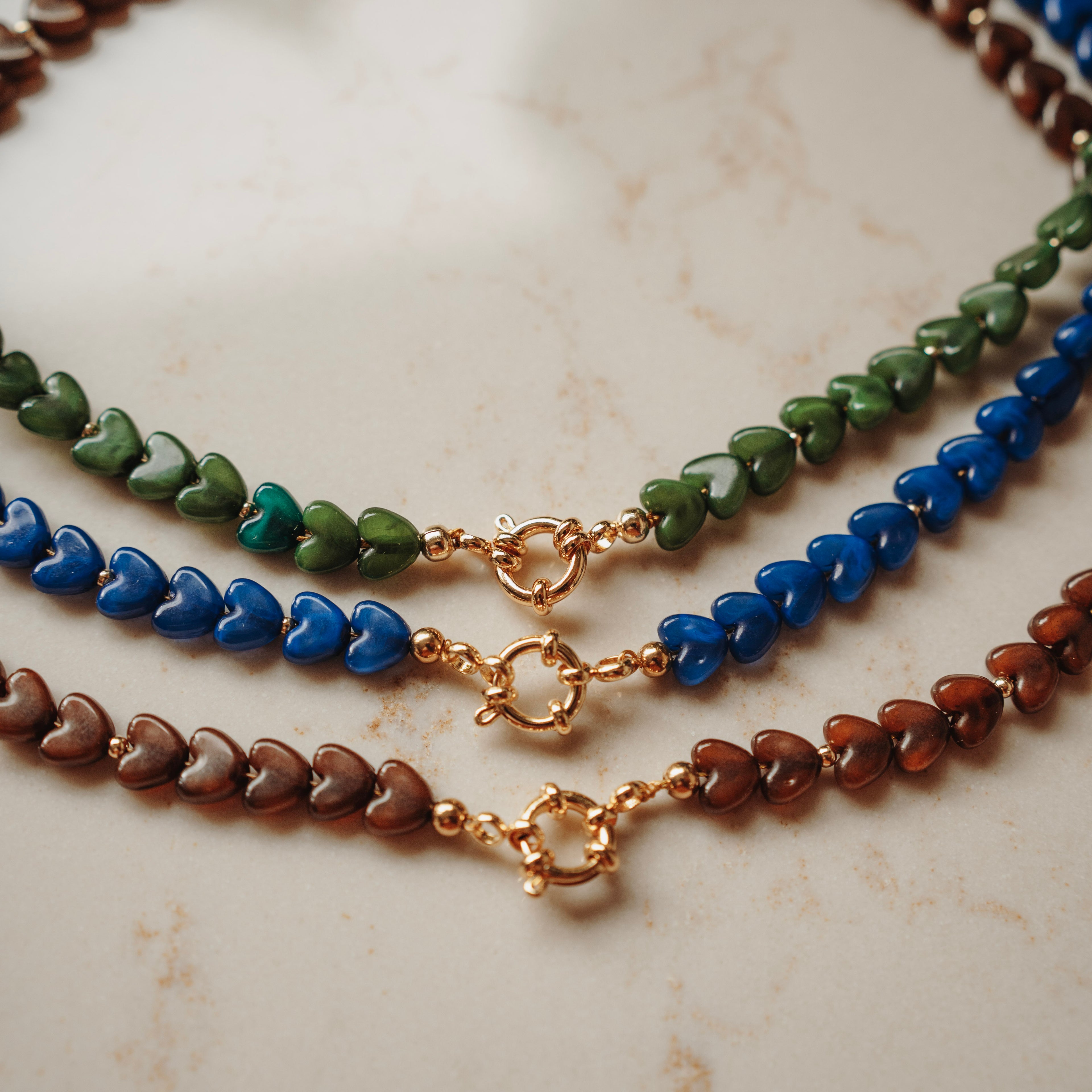 Armband Jessica - hartjes groen