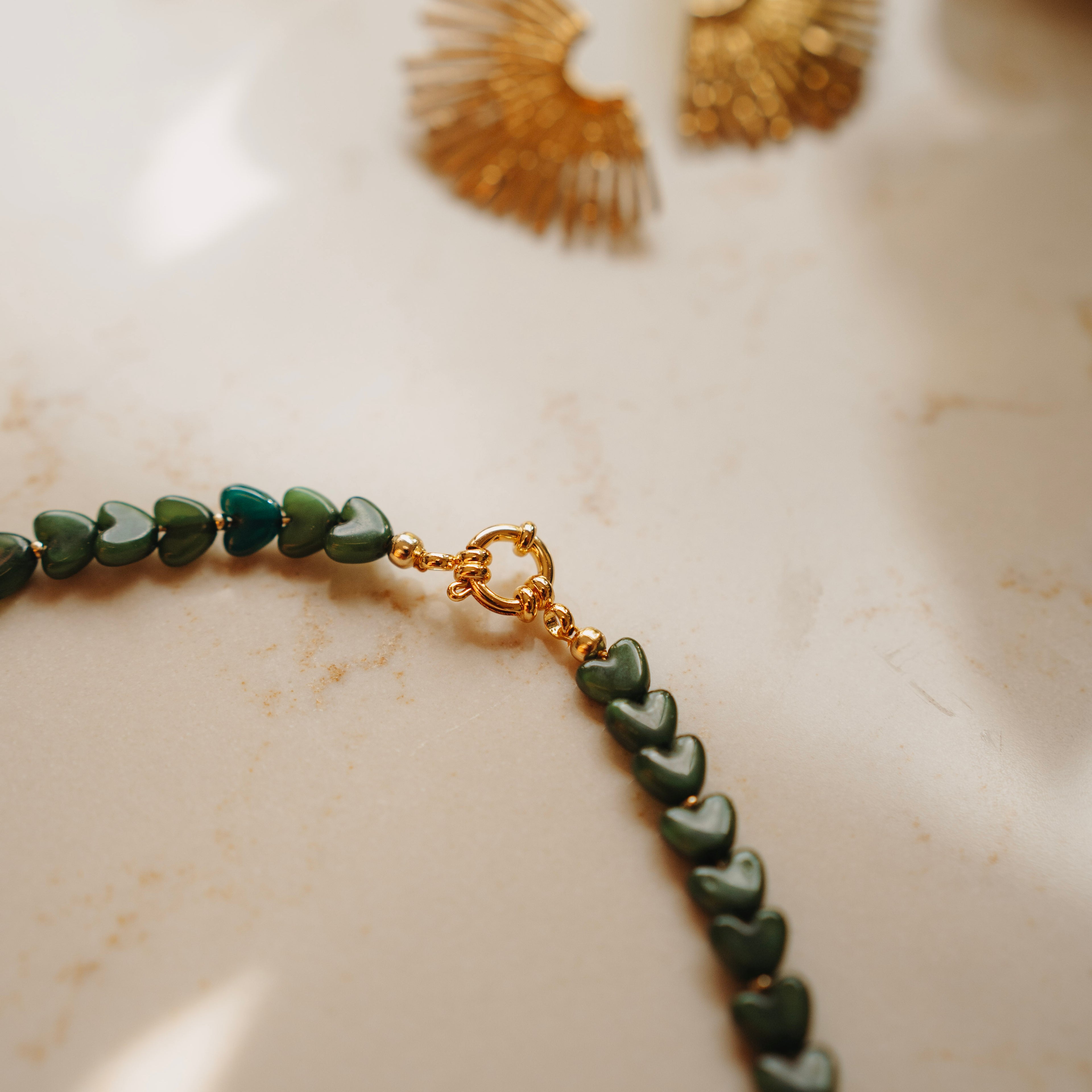 Armband Jessica - hartjes groen