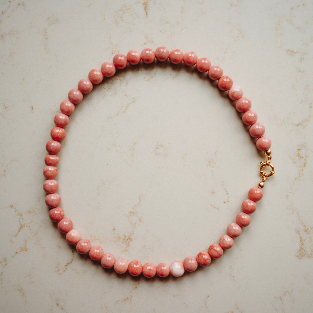 Collier Neeltje - Rond Terra Roze