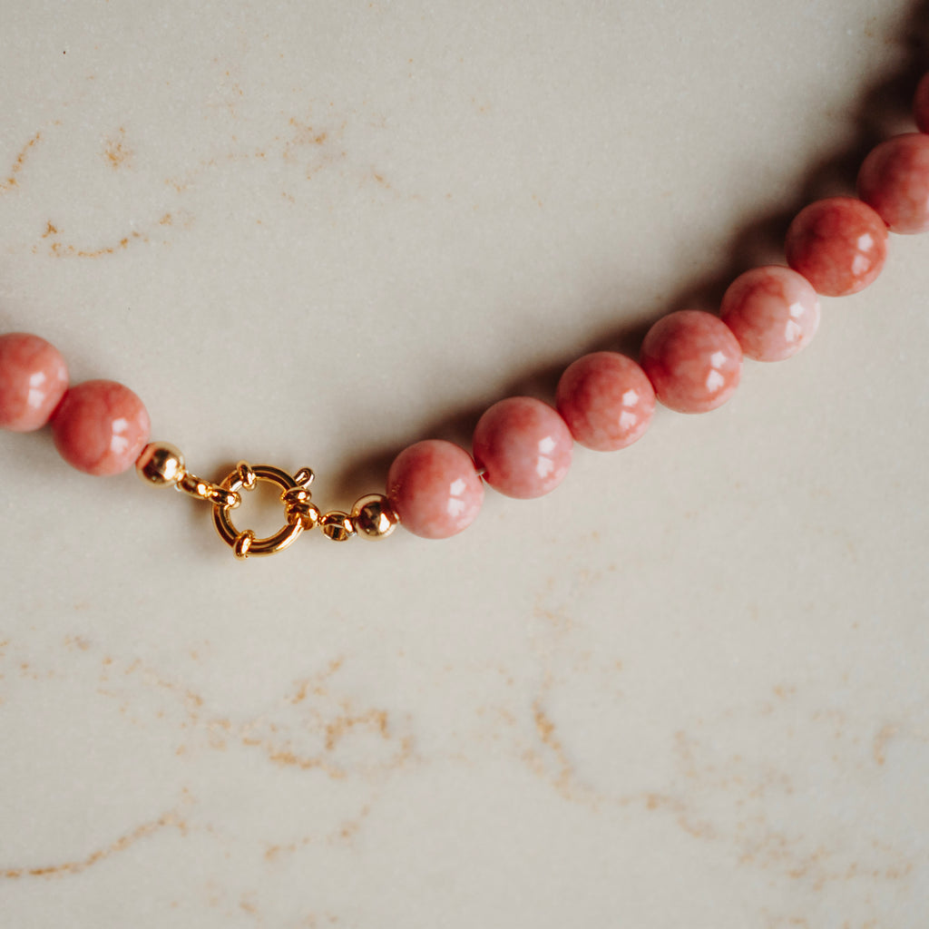 Collier Neeltje - Rond Terra Roze