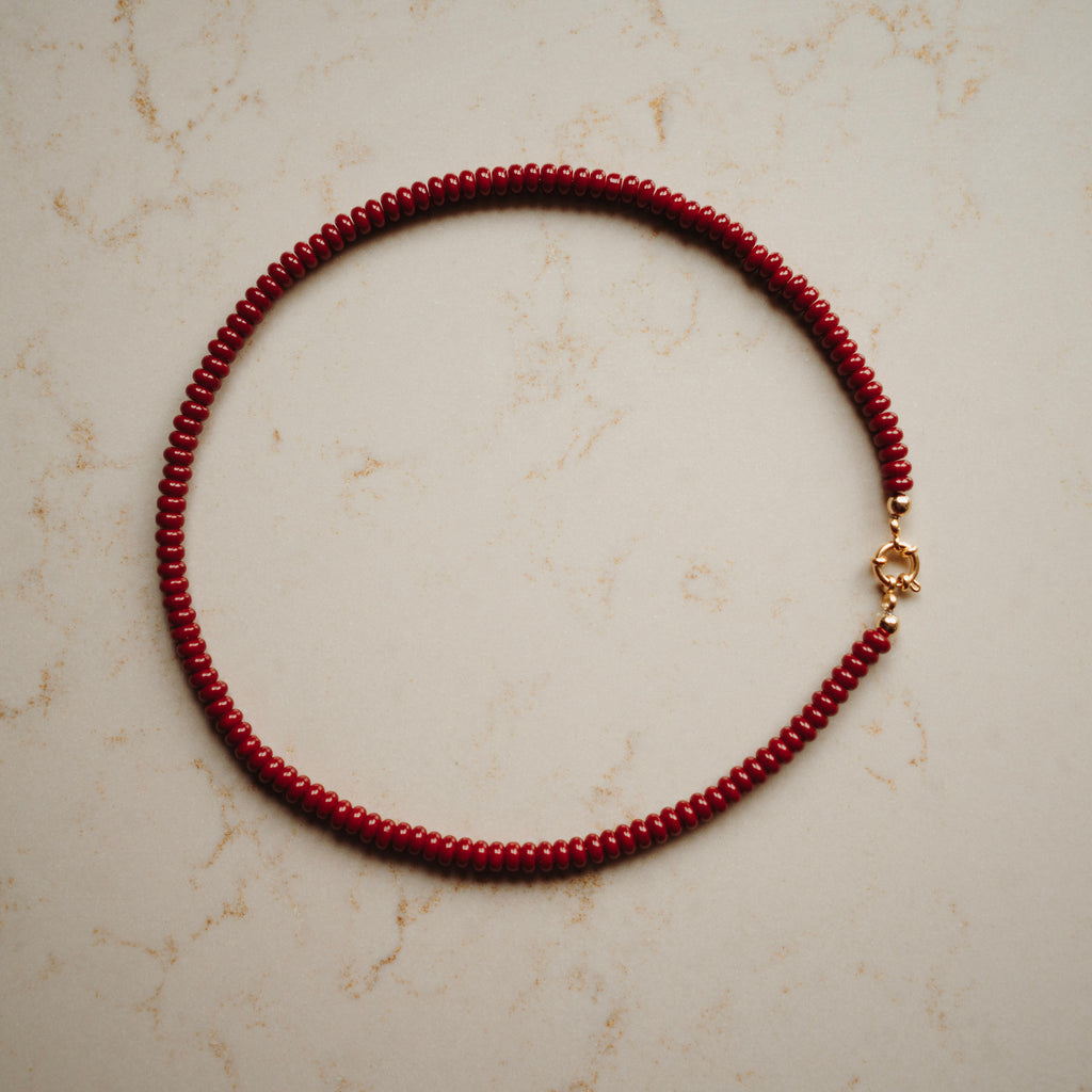 Collier Rosie - Disc Wijnrood