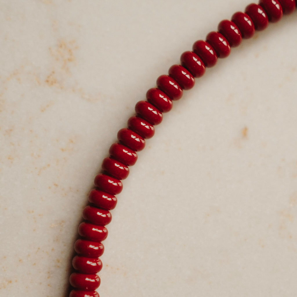 Collier Rosie - Disc Wijnrood