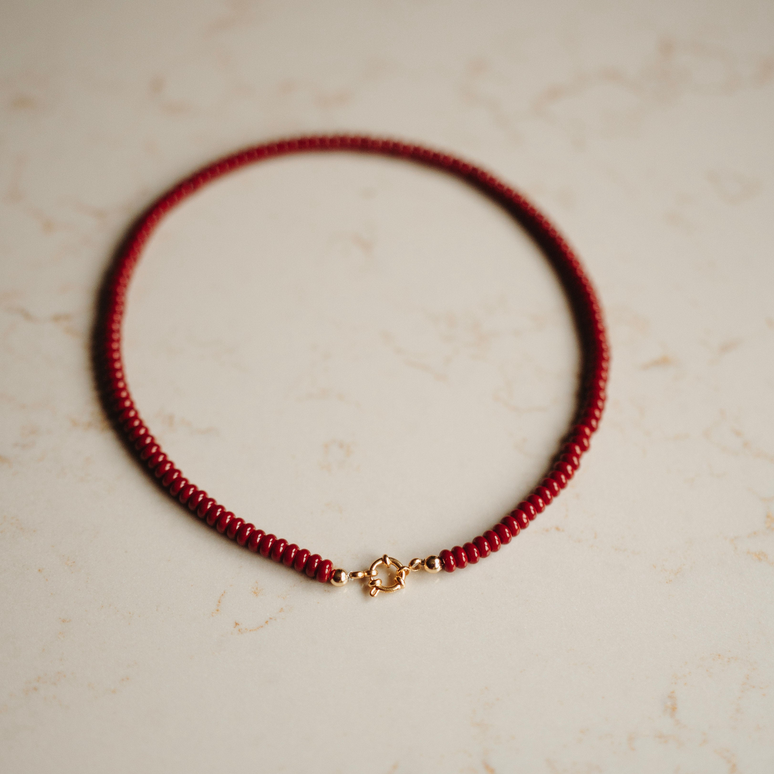Collier Rosie - Disc Wijnrood