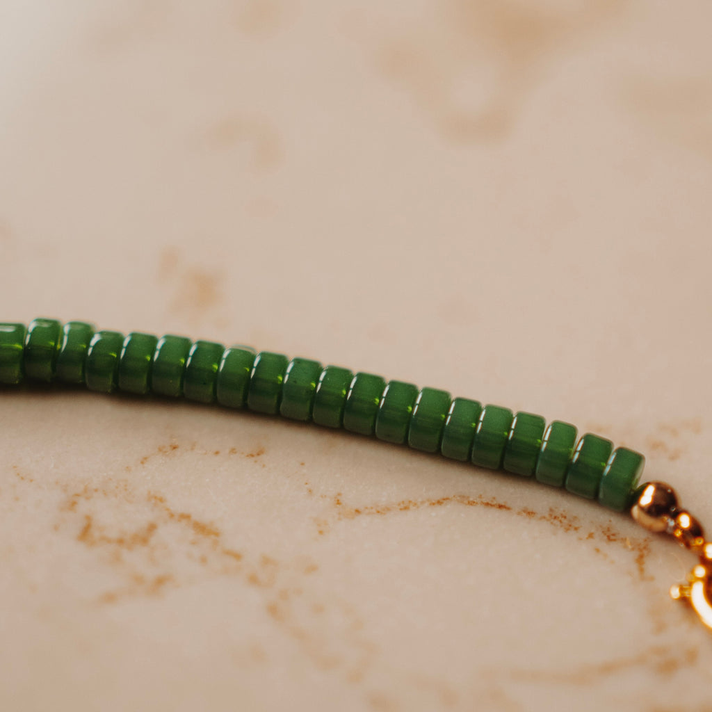 Collier Rosie - Schijf Vintage Groen