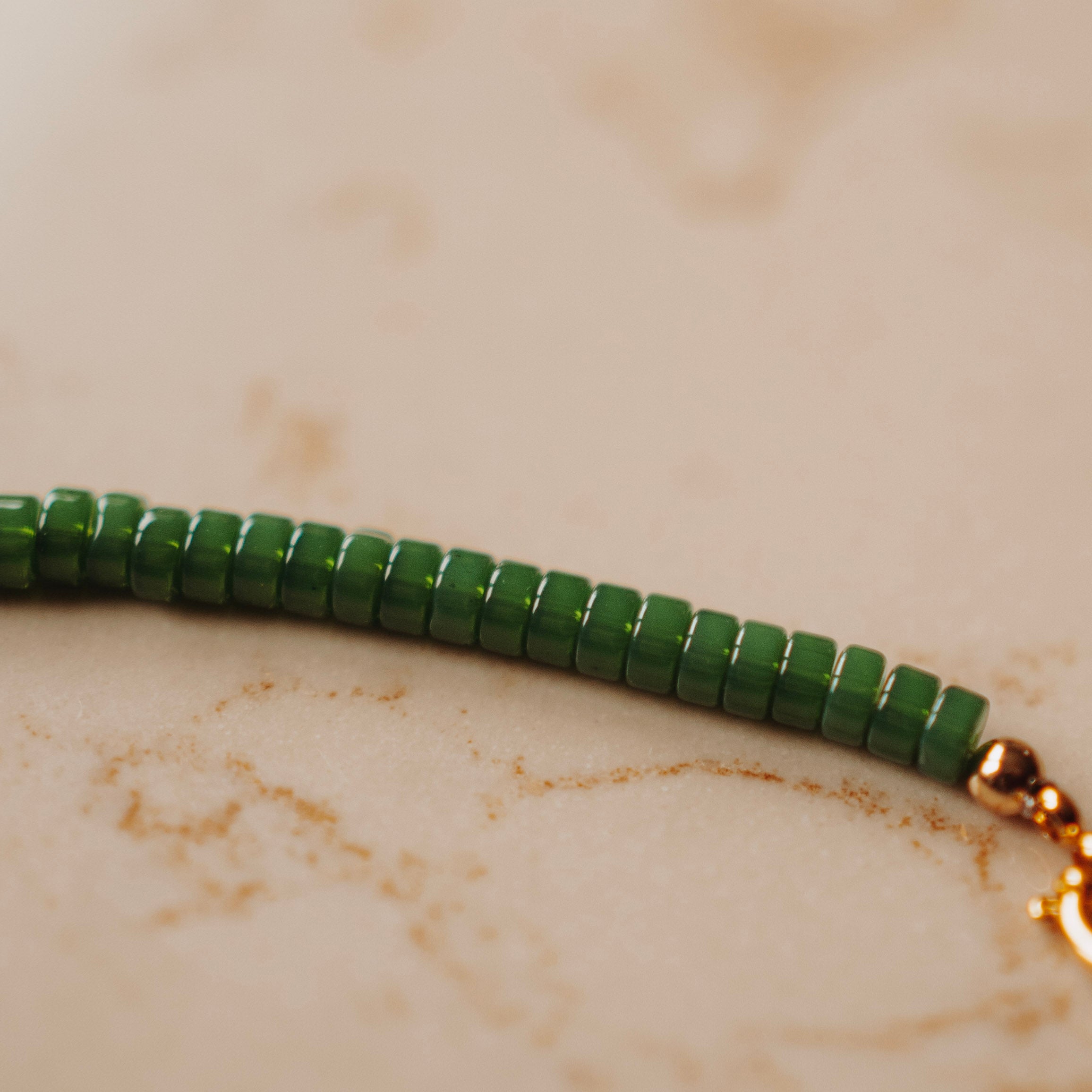 Collier Rosie - Schijf Vintage Groen