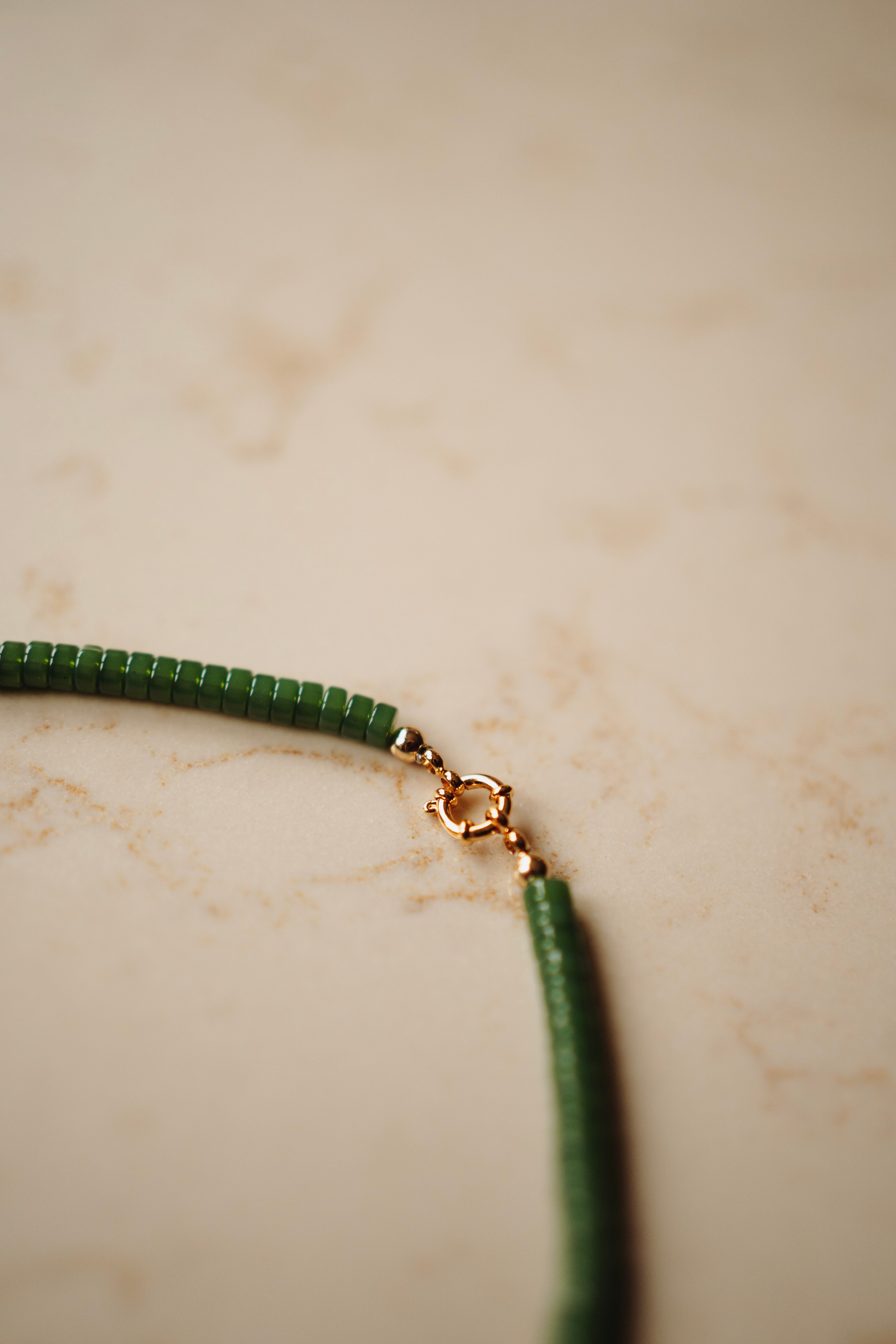 Collier Rosie - Schijf Vintage Groen