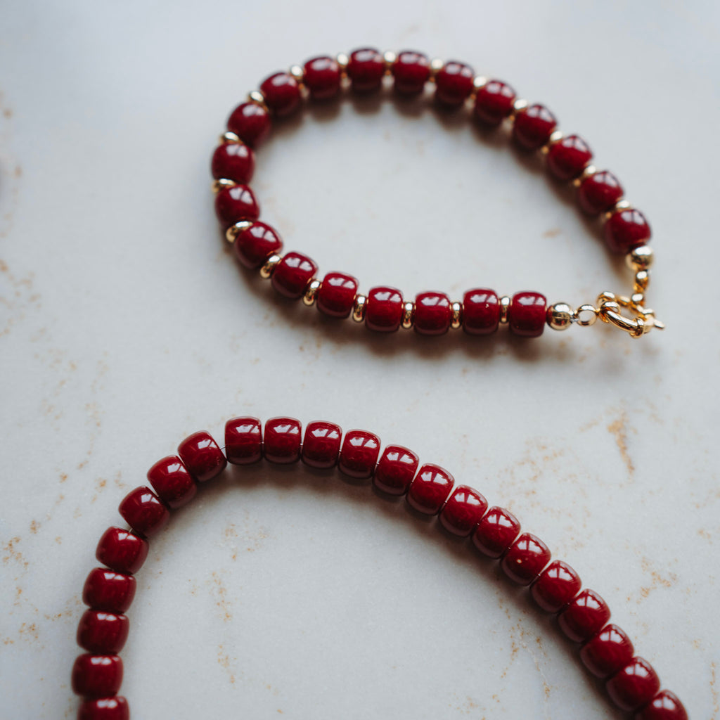 Armband Jess - met vergulde tussenkraal