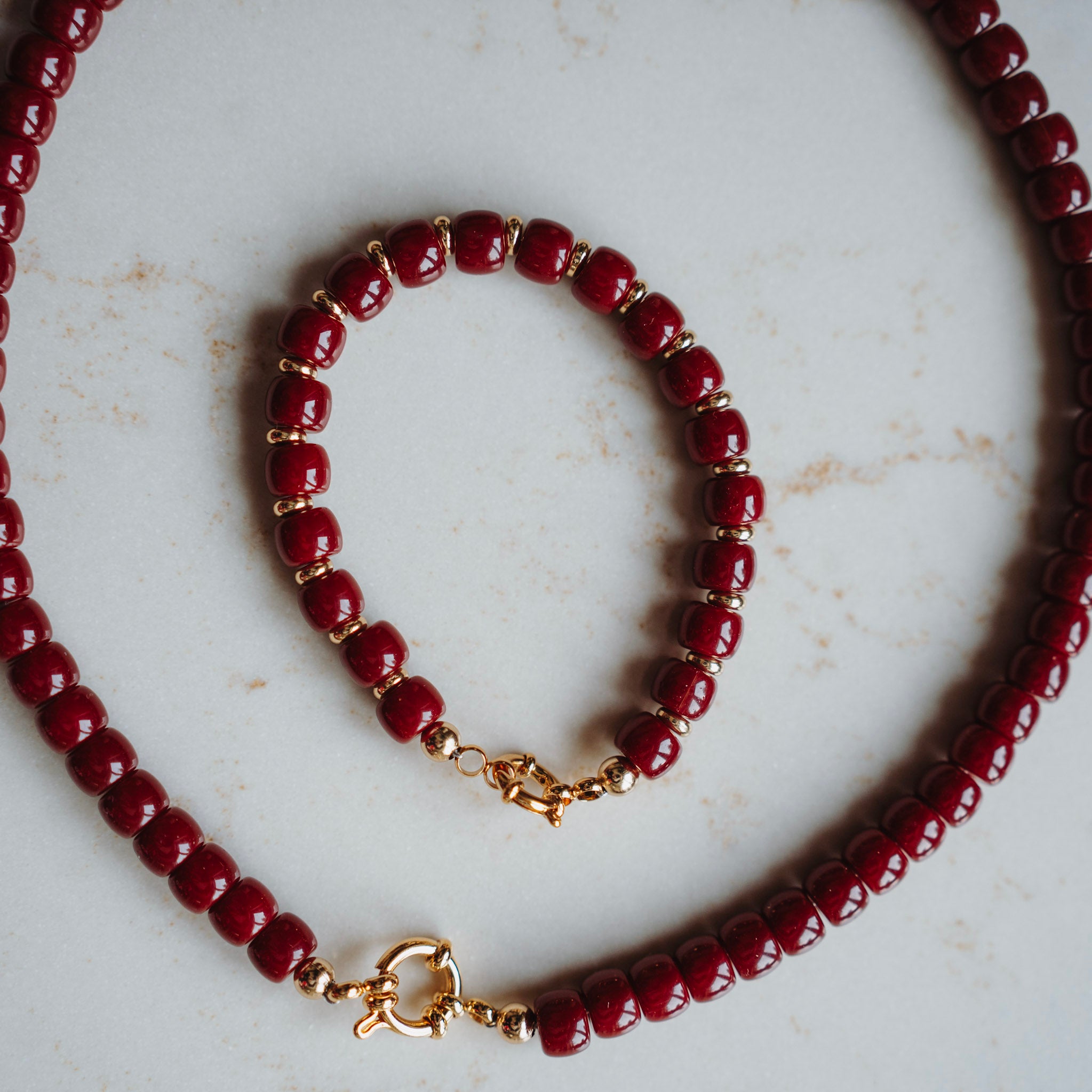Armband Jess - met vergulde tussenkraal