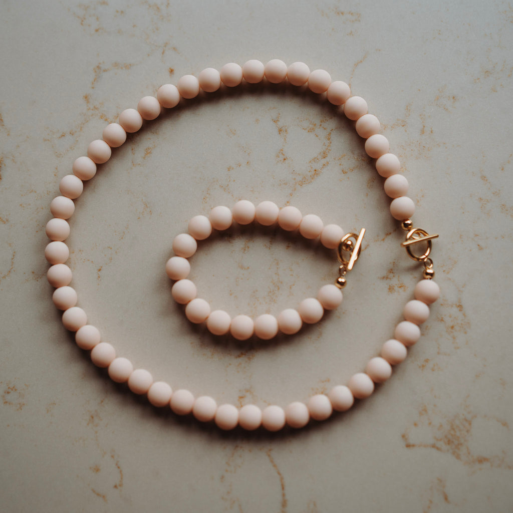 Collier Maan - nude mat