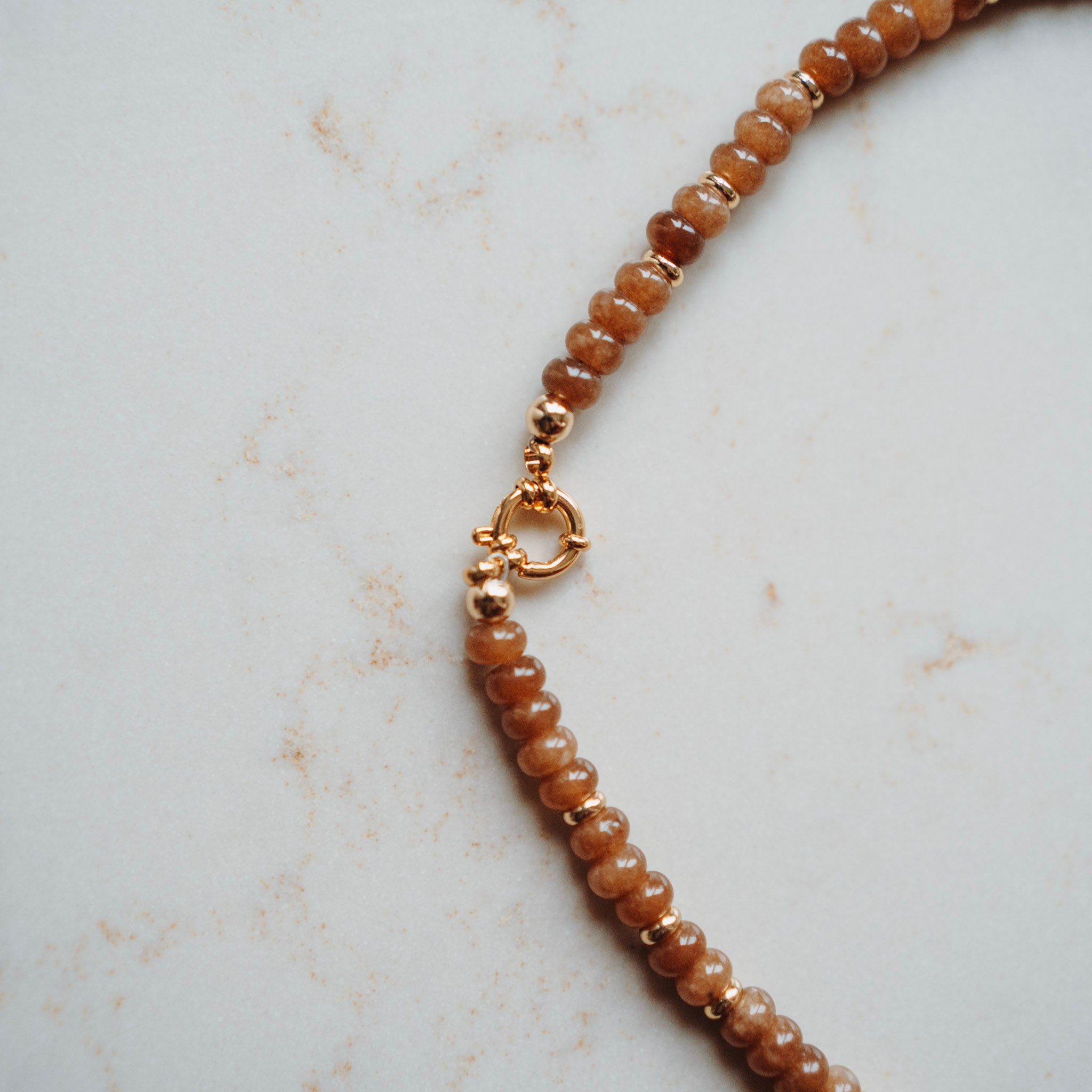 Collier Floor - echte jade met MEESJE bedel