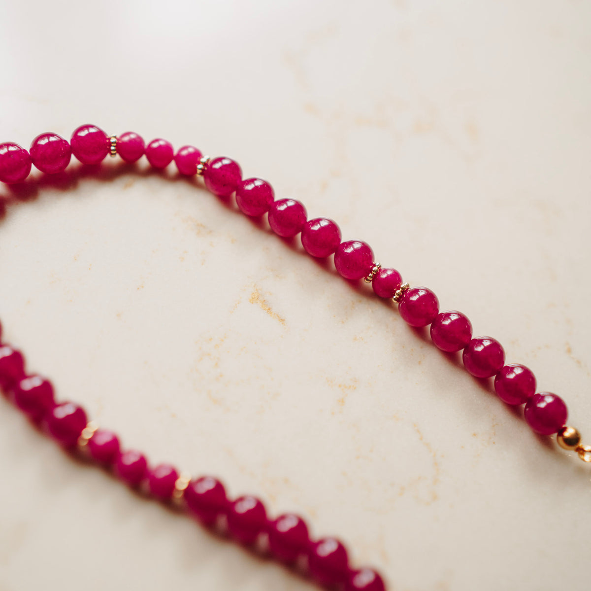 Collier Birke - echte jade