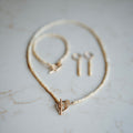 Collier Vera -  Parelmoer geel