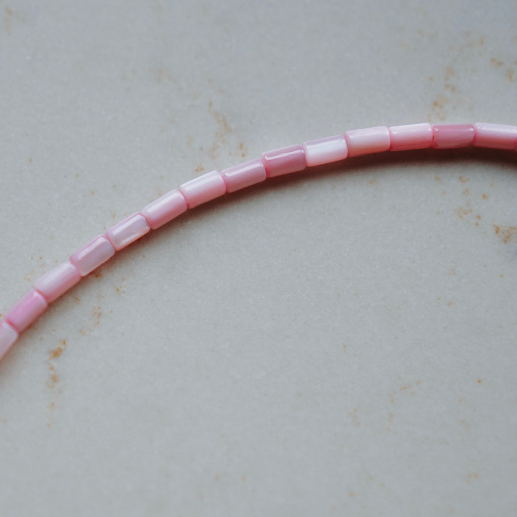 Collier Sia - parelmoer roze