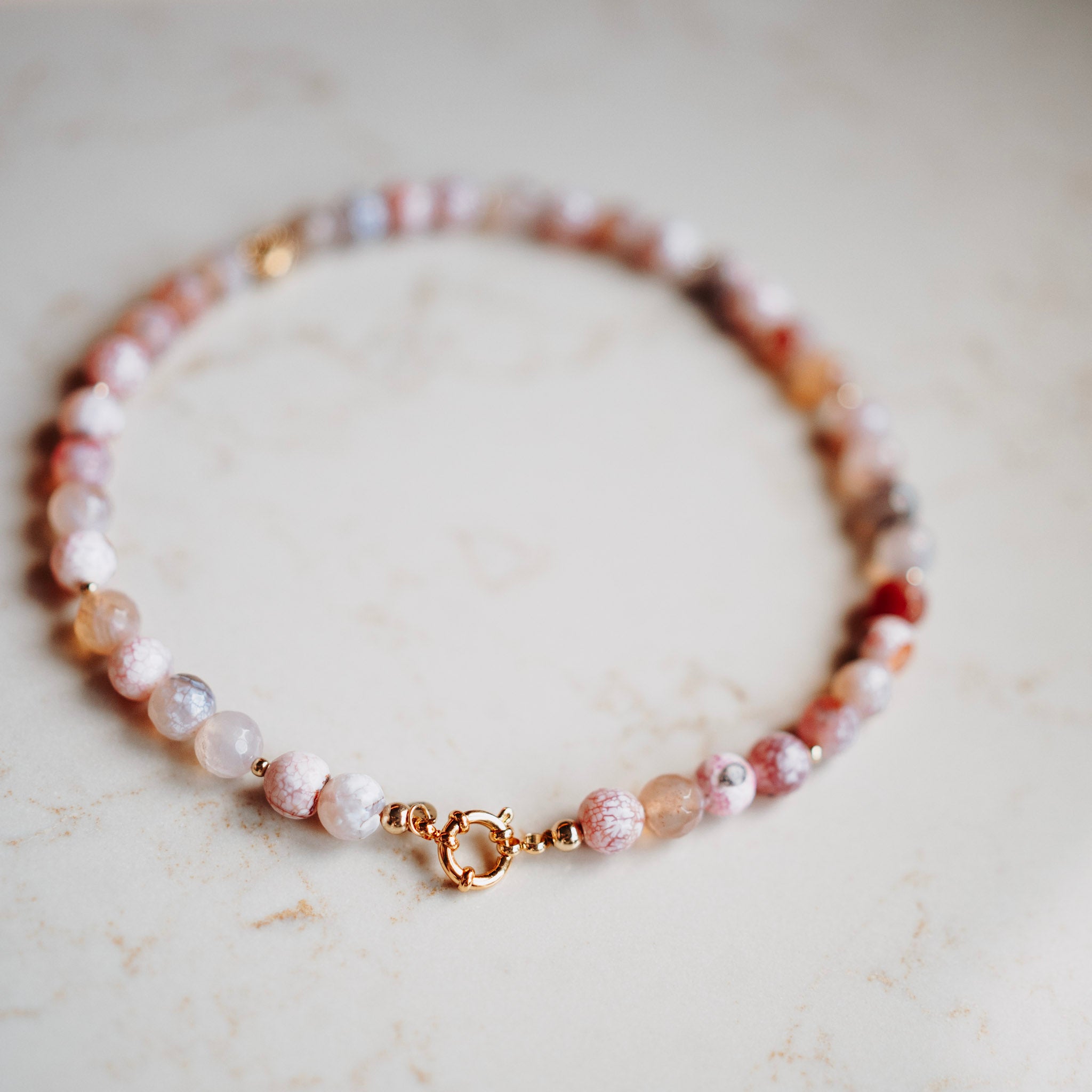 Collier Edelsteen Agaat  - Betty