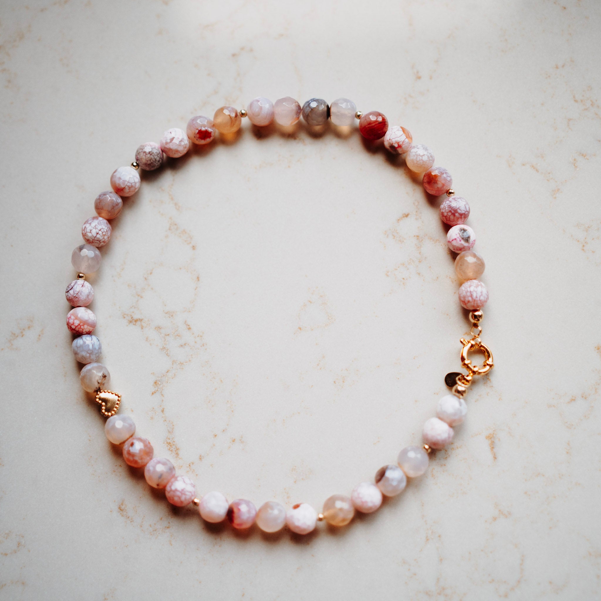 Collier Edelsteen Agaat  - Betty