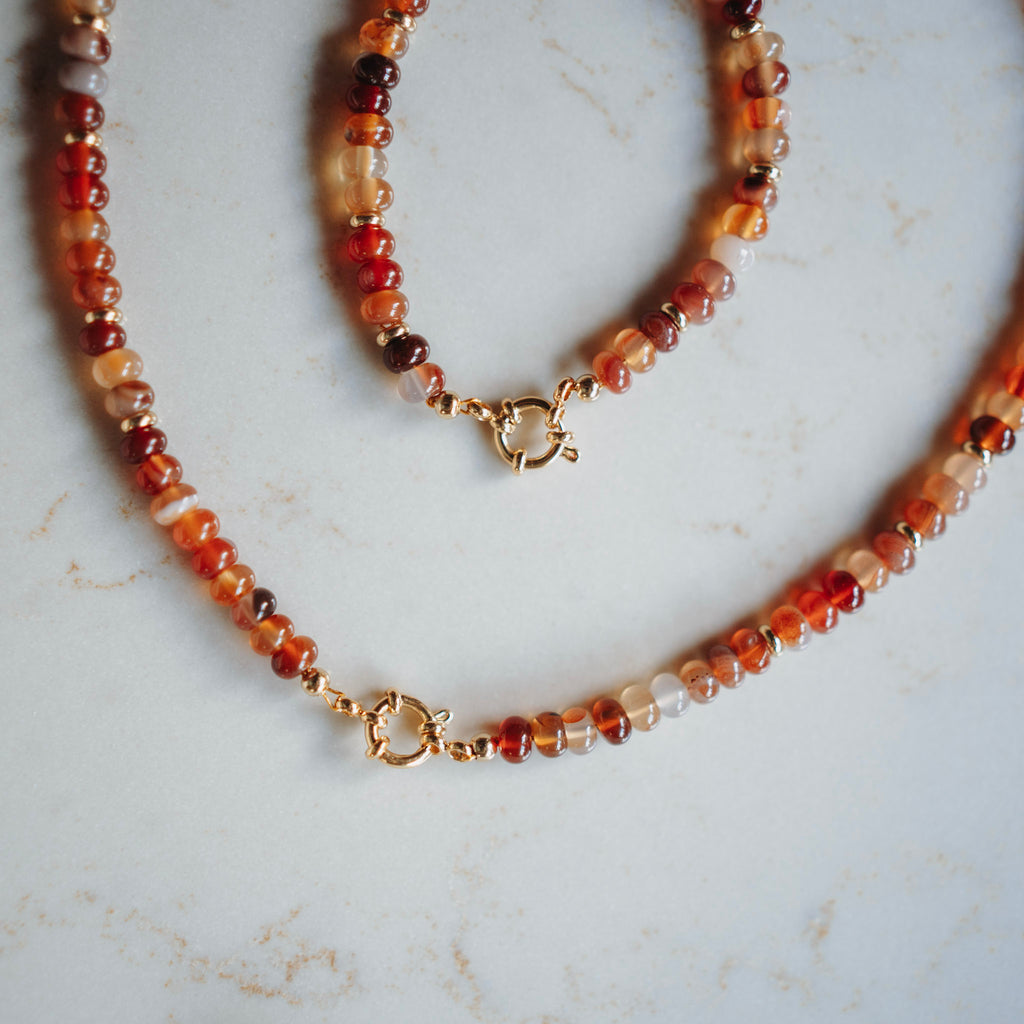 Armband Hazel - echte carneool