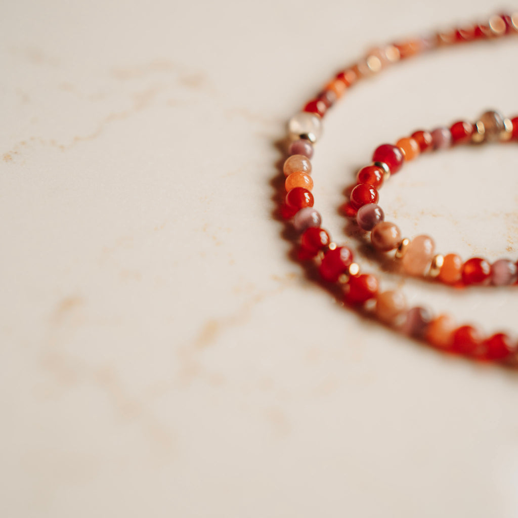 Collier Amber - div edelstenen