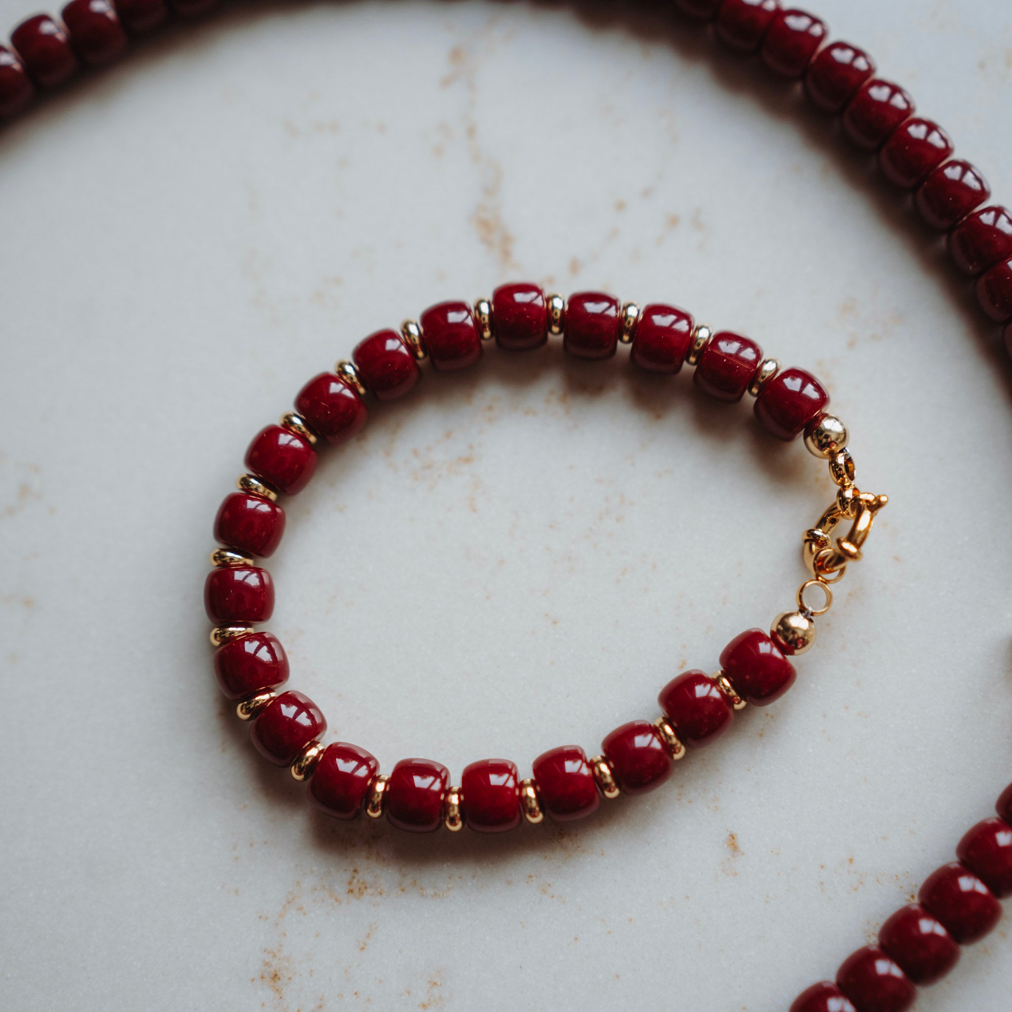 Armband Jess - met vergulde tussenkraal