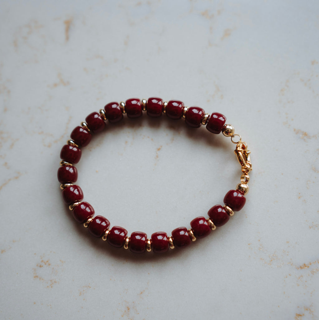 Armband Jess - met vergulde tussenkraal