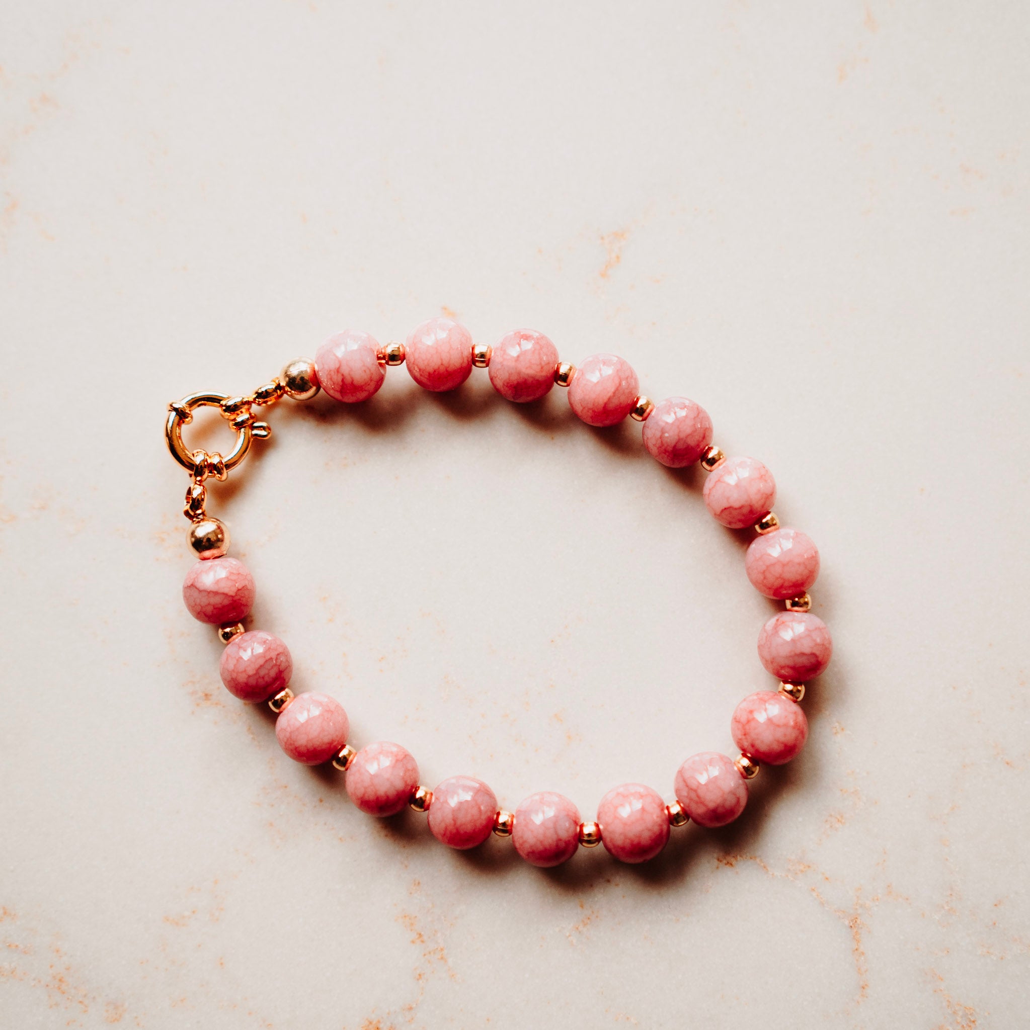 Armband Mies – Rond Terra Roze