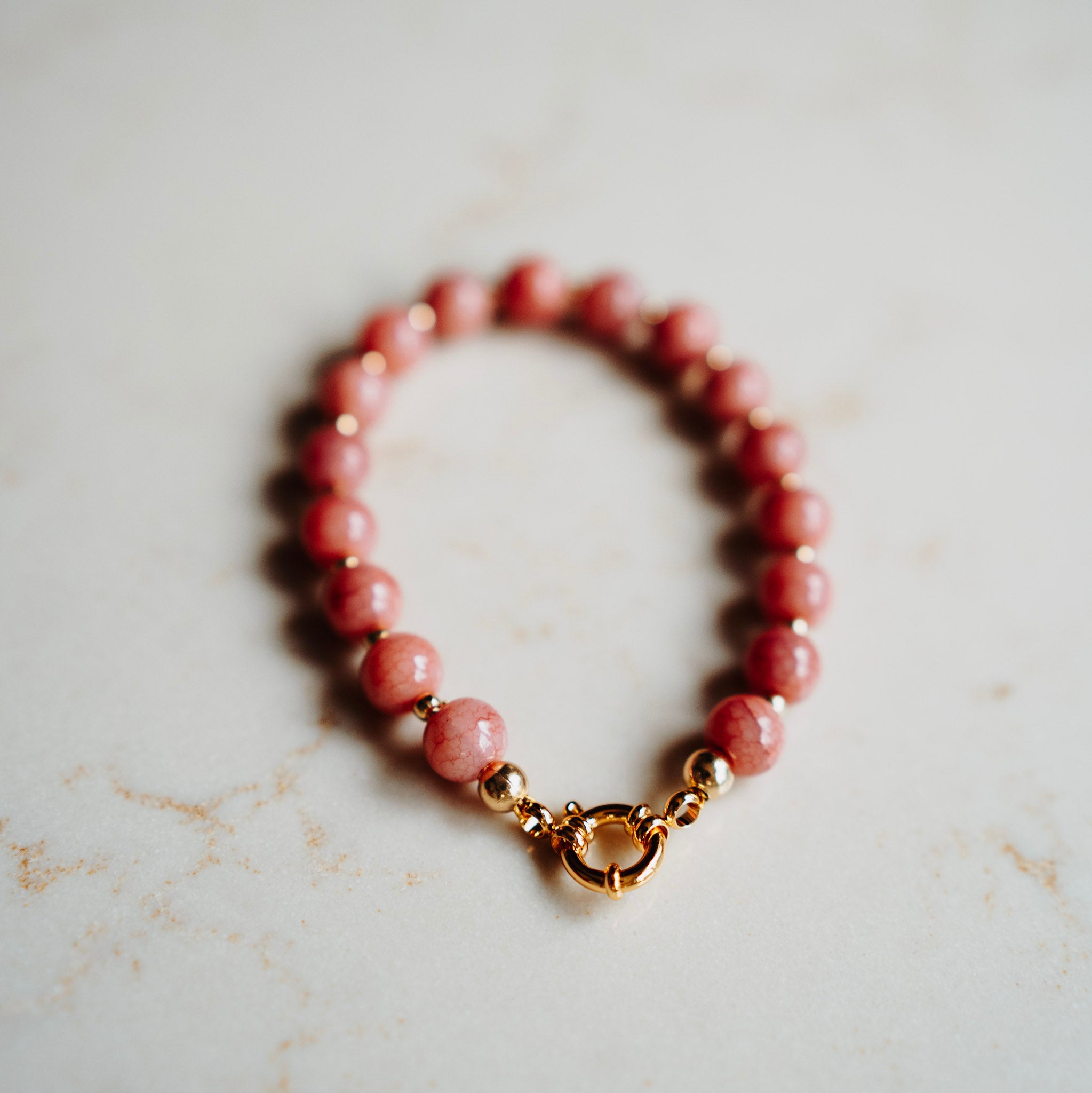 Armband Mies – Rond Terra Roze
