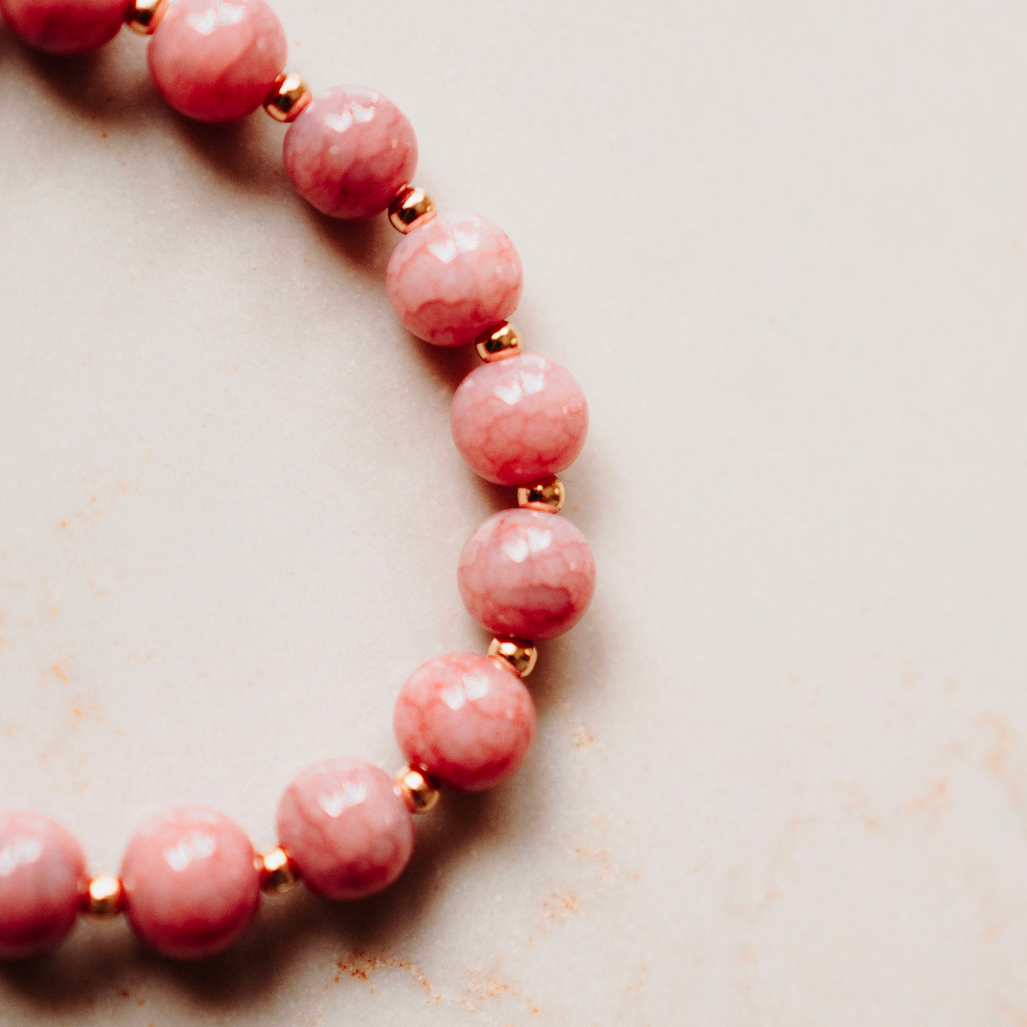 Armband Mies – Rond Terra Roze