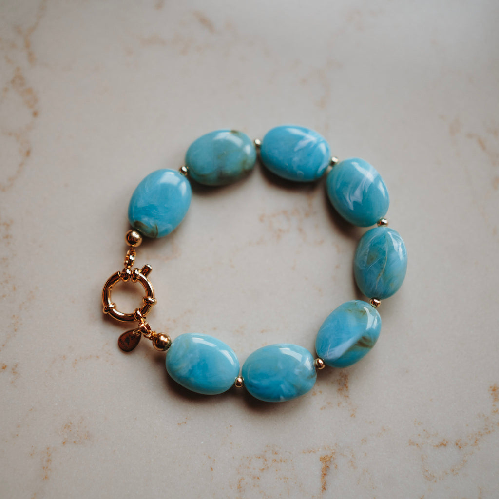 Armband Pippa - Ovaal Blaauw