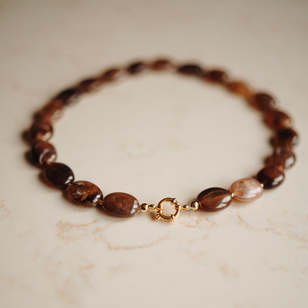 Collier Pippa - Ovaal Earthy Brown