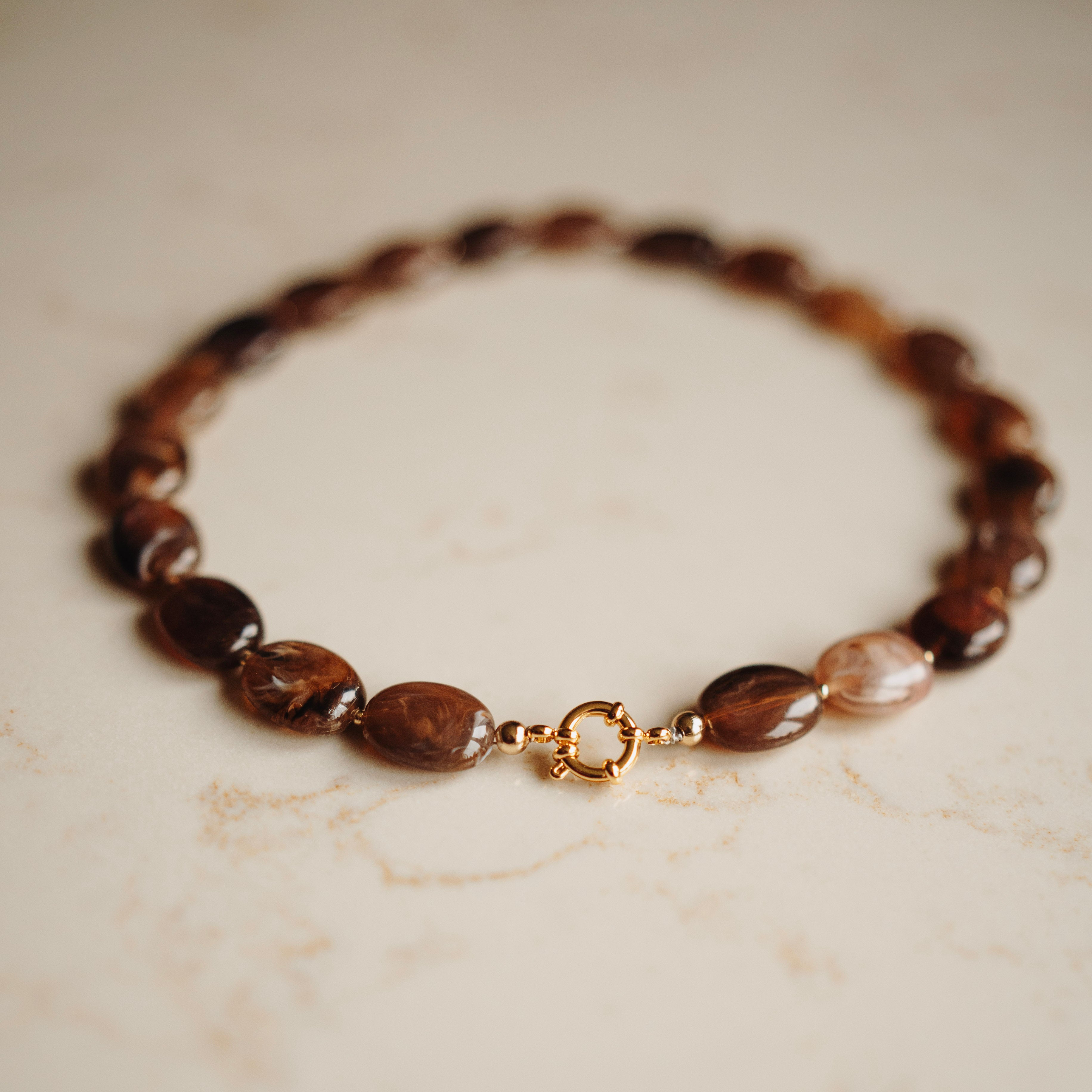 Collier Pippa - Ovaal Earthy Brown