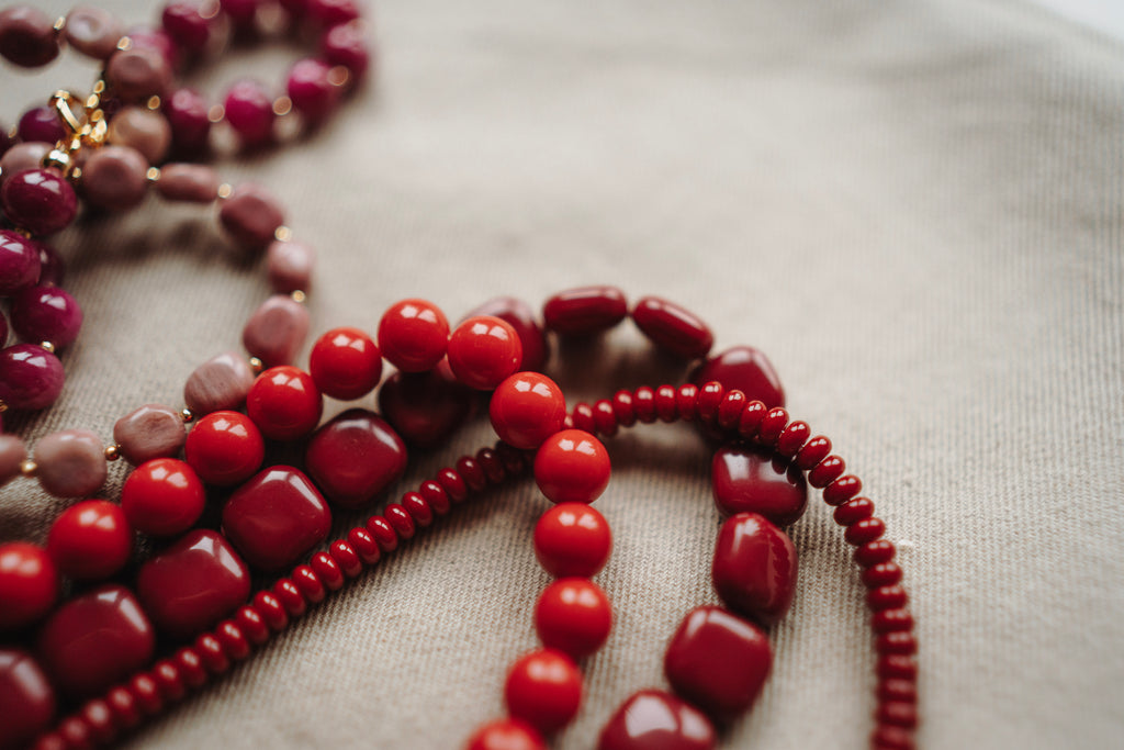 Collier Lotje - Rond Rood