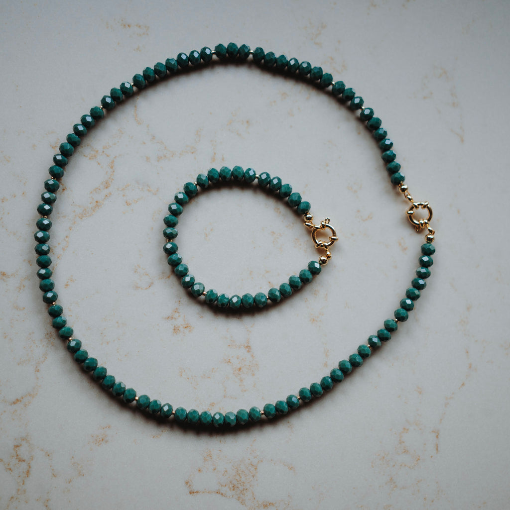 Collier Kylie - zeegroen