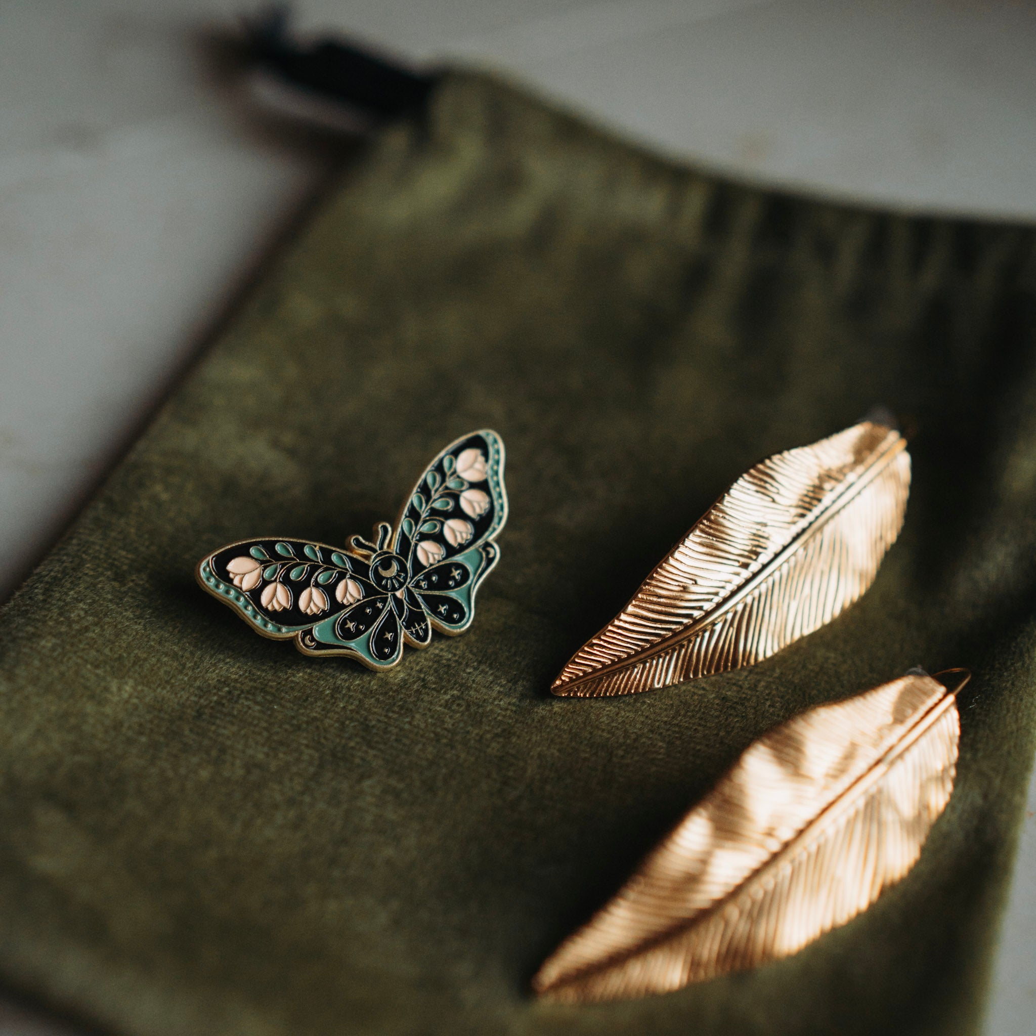 Broche Bibi - Enamel vlinder