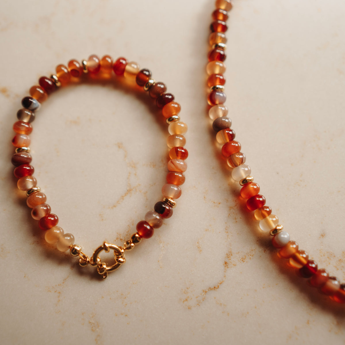 Armband Hazel - echte carneool